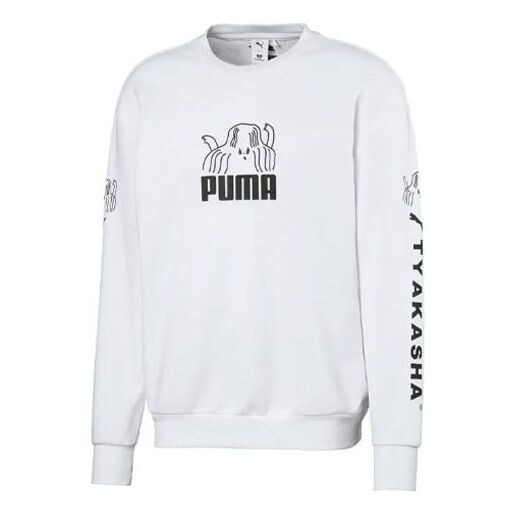 

Толстовка x tyakasha crewneck hoody white Puma, белый