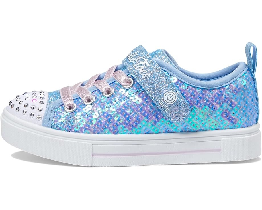 Кроссовки SKECHERS KIDS Twinkle Sparks - Sequin Party, цвет Light Blue/Multi — фото 4