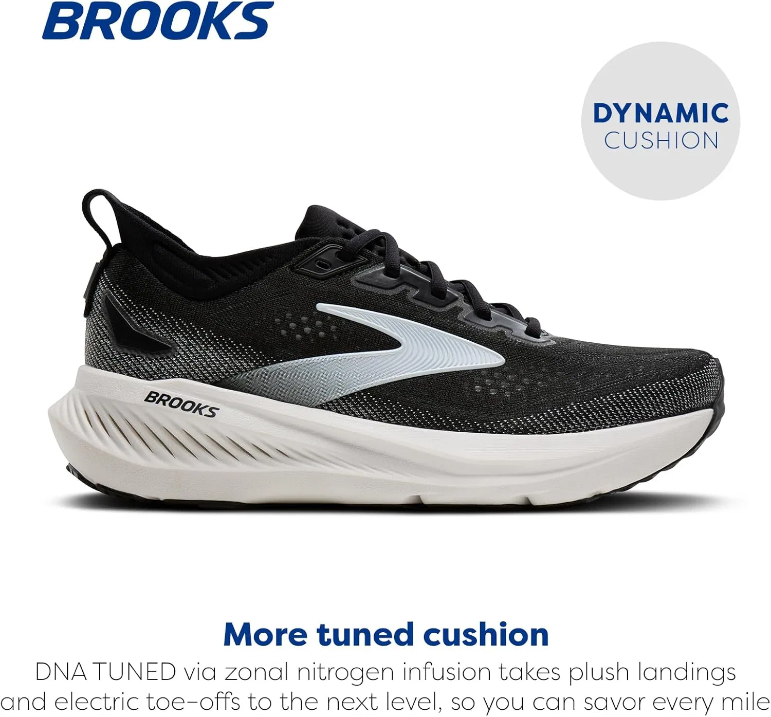 Мужские кроссовки Brooks Glycerin 23, Black / Grey / White — фото 2