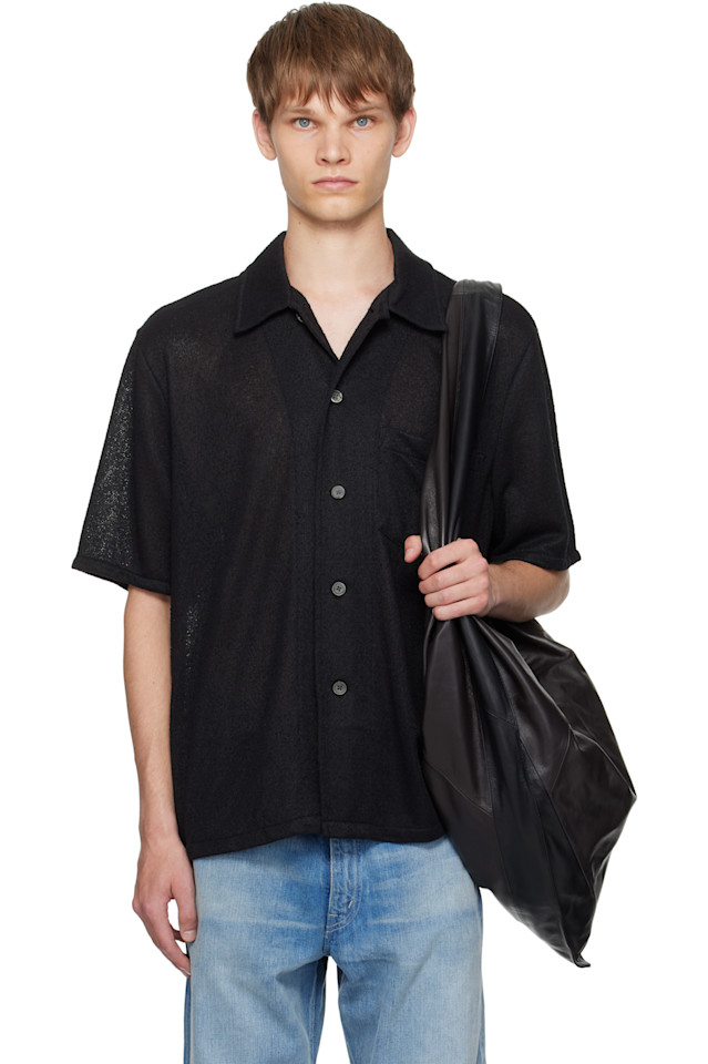 

Our Legacy Черная футболка с коротким рукавом в квадратной форме