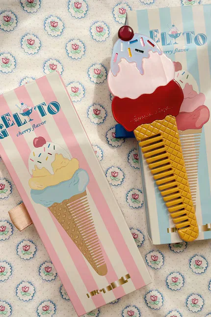 Расческа детская с дизайном мороженого ICE CREAM COMB Konges Sløjd, мультиколор — фото 4