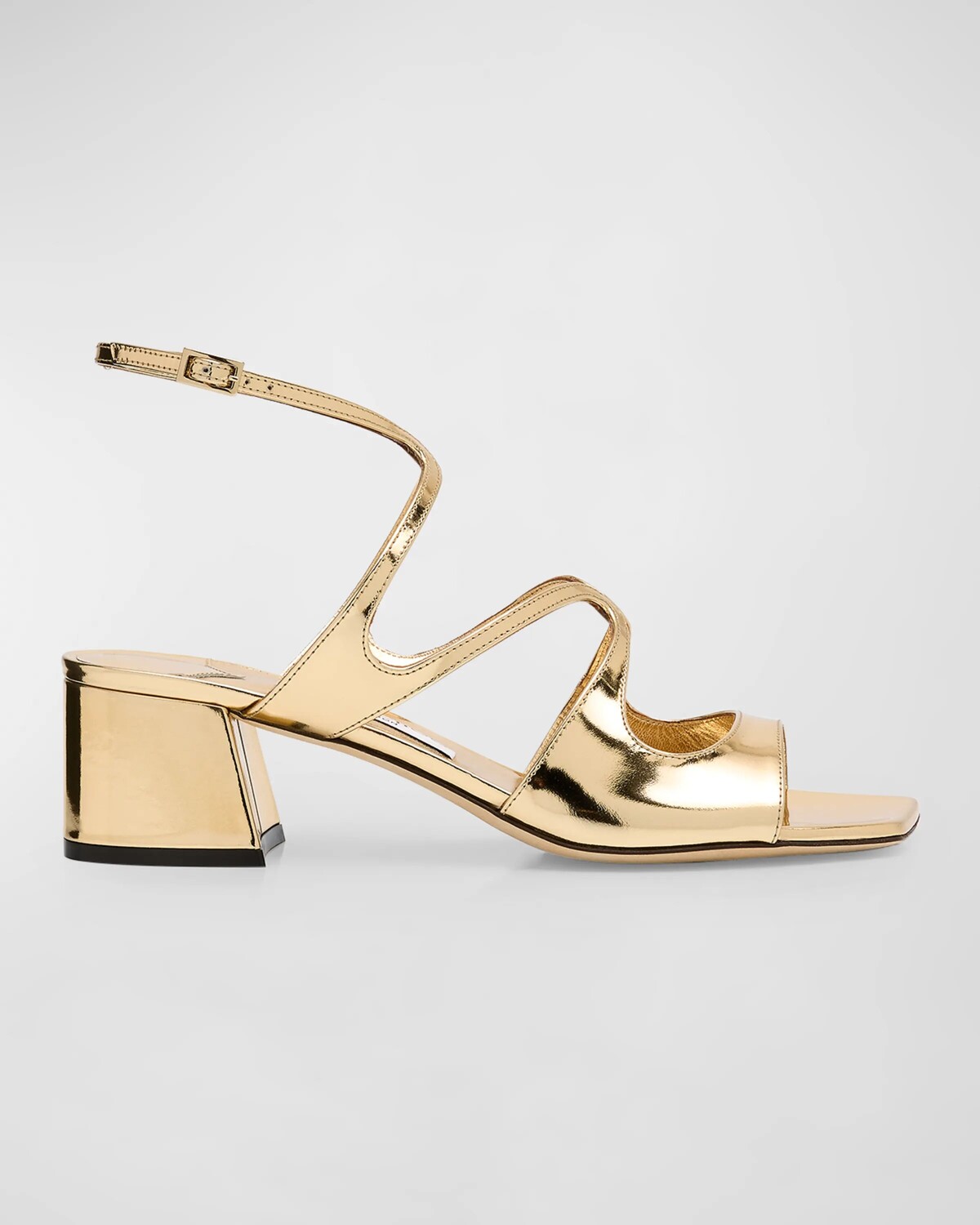 Сандалии Azilia с металлизированными ремешками Jimmy Choo, золотой