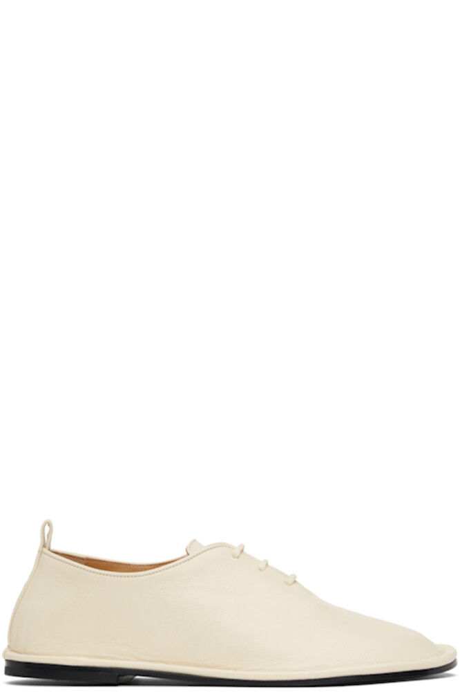 Бежевые кожаные оксфорды One Cut AMI Paris