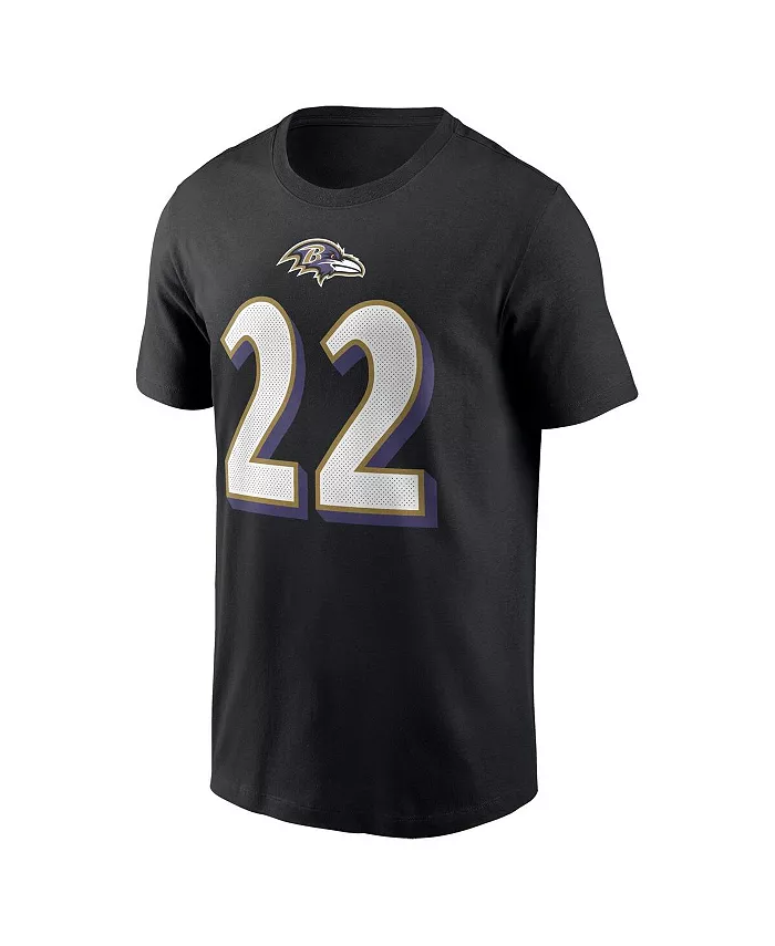 Мужская футболка Derrick Henry Black с именем игрока и номером Baltimore Ravens Nike — фото 2