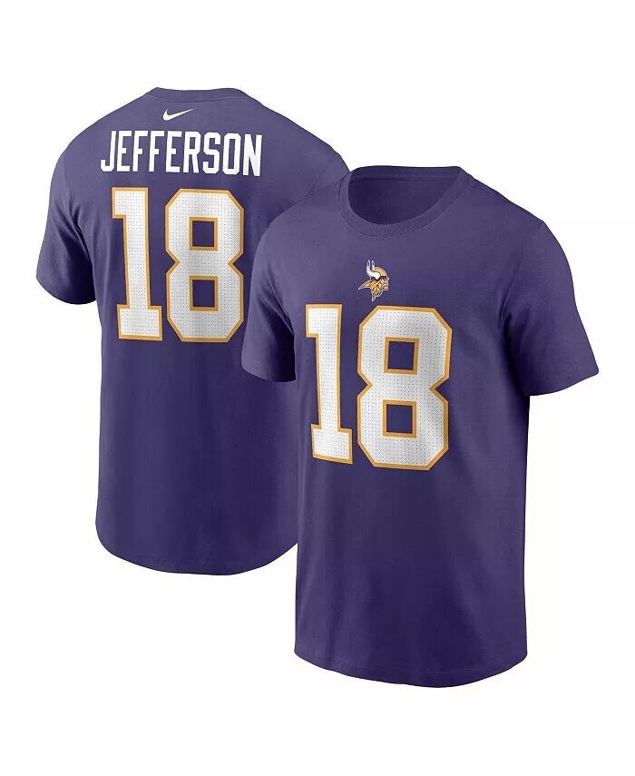 

Мужская футболка Justin Jefferson Purple Minnesota Vikings Classic с именем и номером игрока Nike