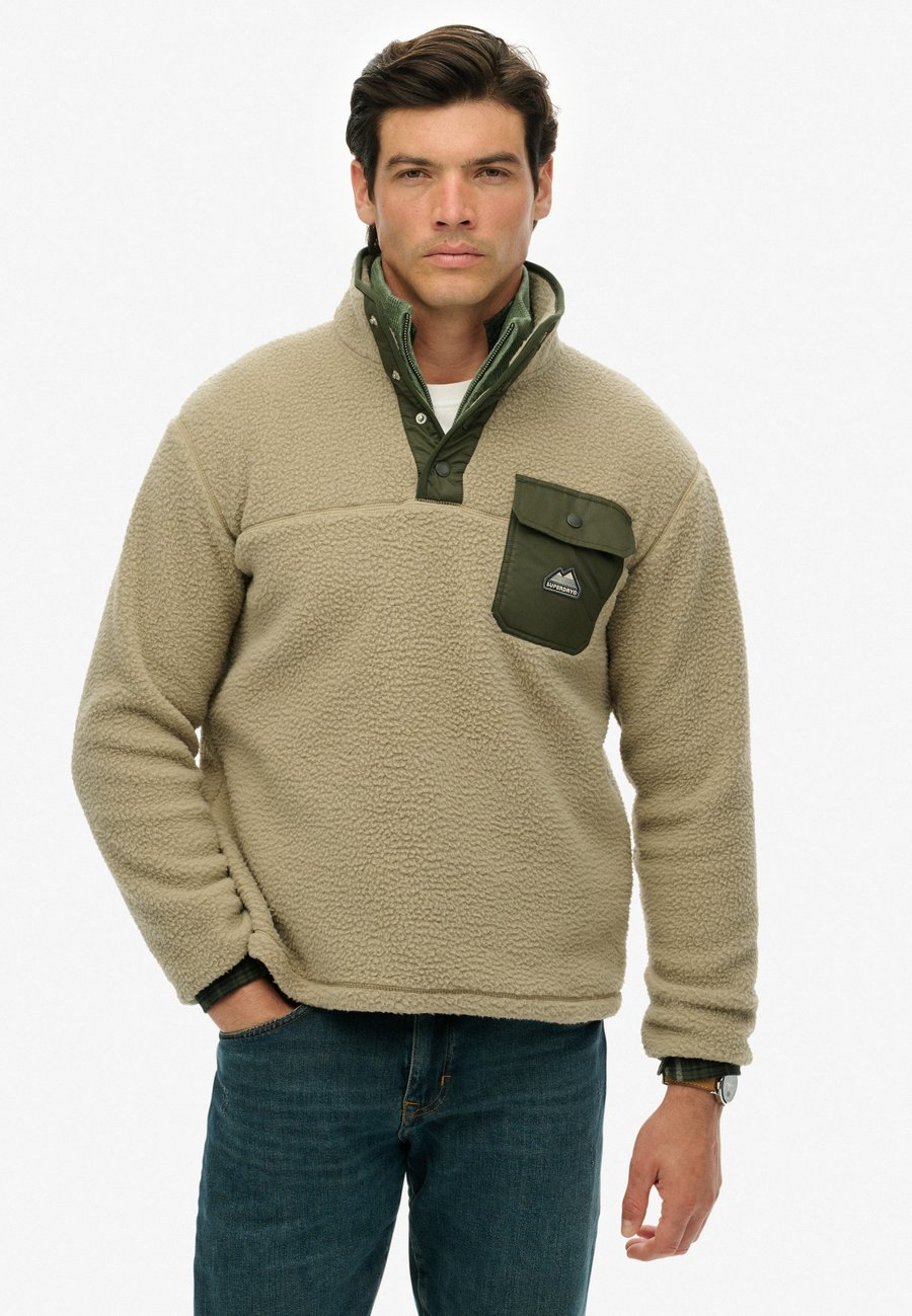 

Джемпер Superdry & Co FUJI HALF POPPER, Winter Twig Beige/Beige