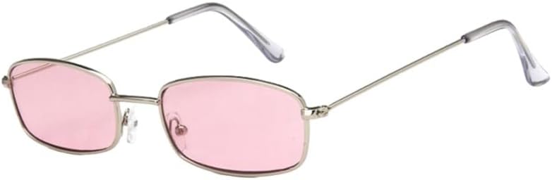 

Классические винтажные прямоугольные солнцезащитные очки для женщин, ретро-очки, цветные зеркальные солнцезащитные очки для женщин, квадратные солнцезащитные очки для водителя UJNHGQ, Silver Pink