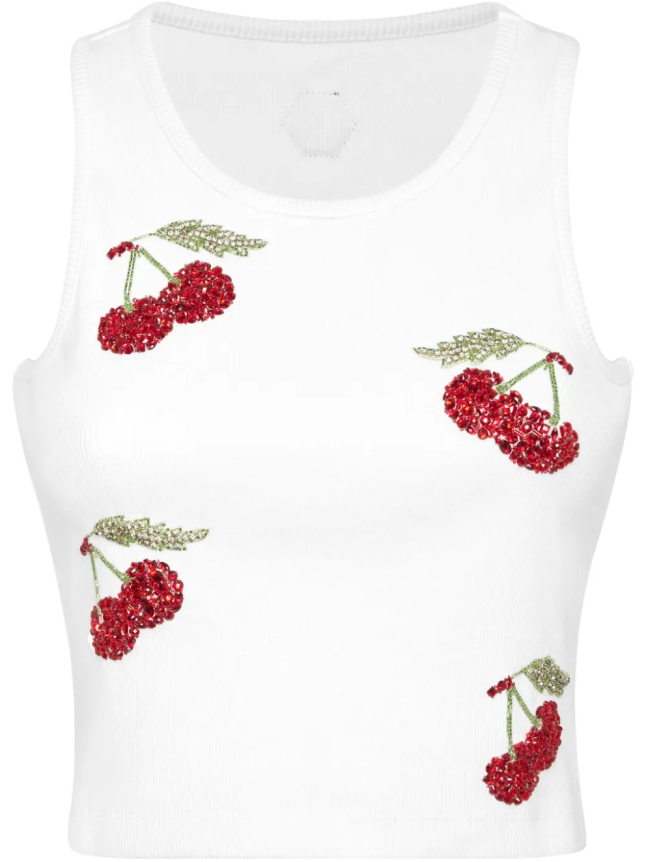 

Philipp Plein топ Cherries без рукавов, белый