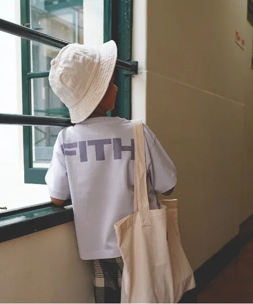 Детская футболка с логотипом FITH розовая