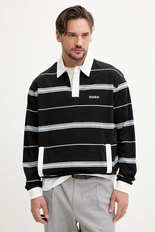 

Хлопковая водолазка Hugo, черный