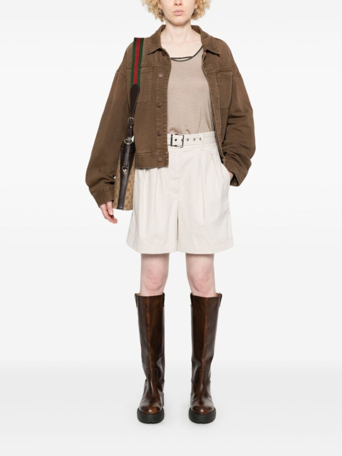 

Brunello Cucinelli топ с бисером, серый