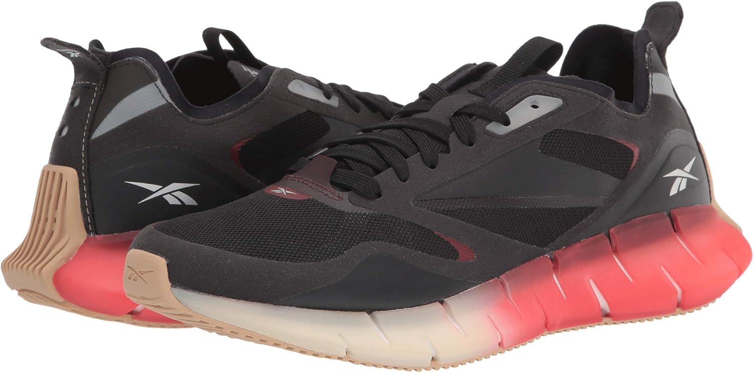 Кроссовки Reebok Zig Kinetica Horizon, черный/бордовый/бежевый — фото 2