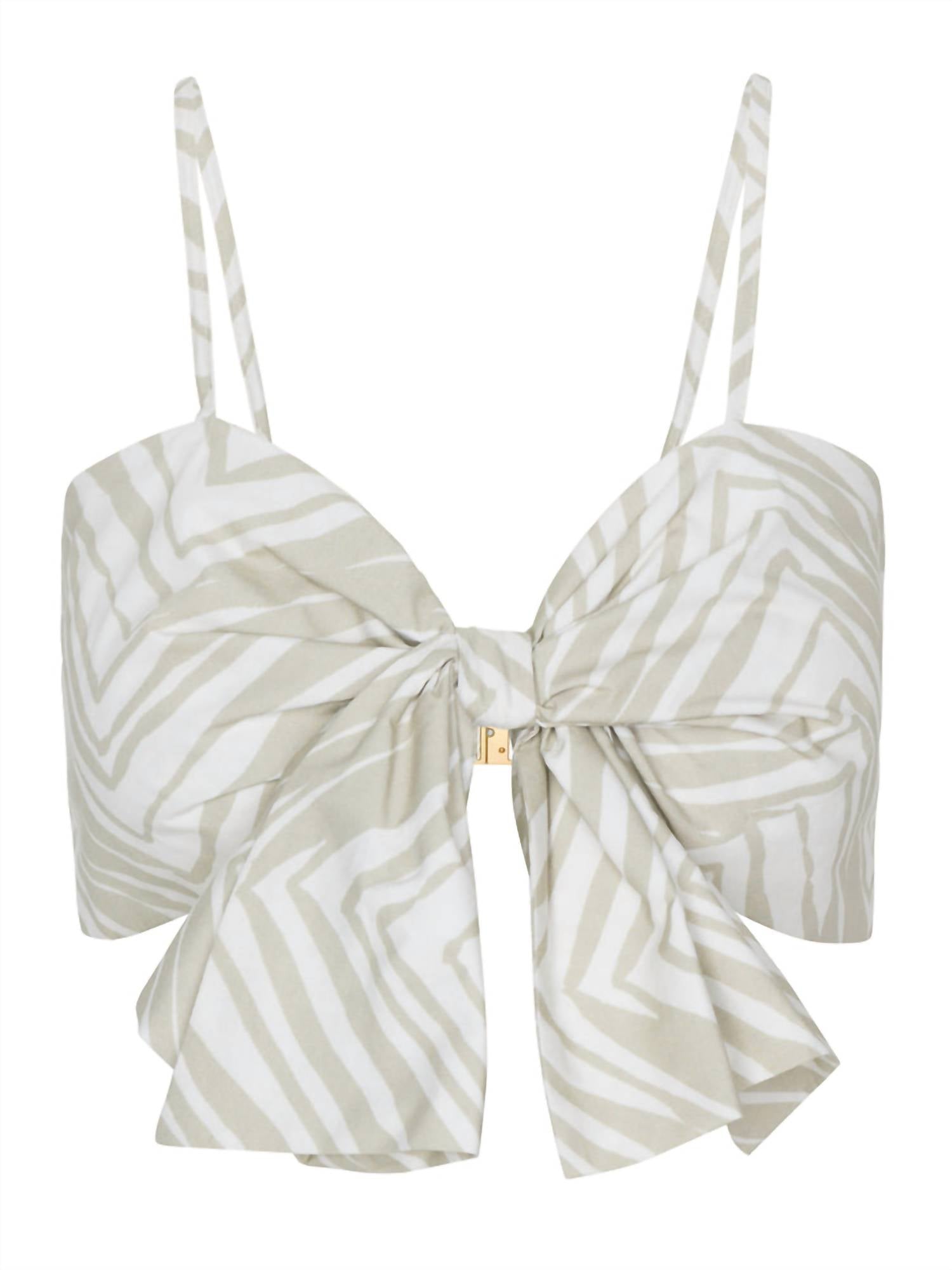 

Кроп-топ Veronique в полоску зебры Hevron, Tonal Zebra