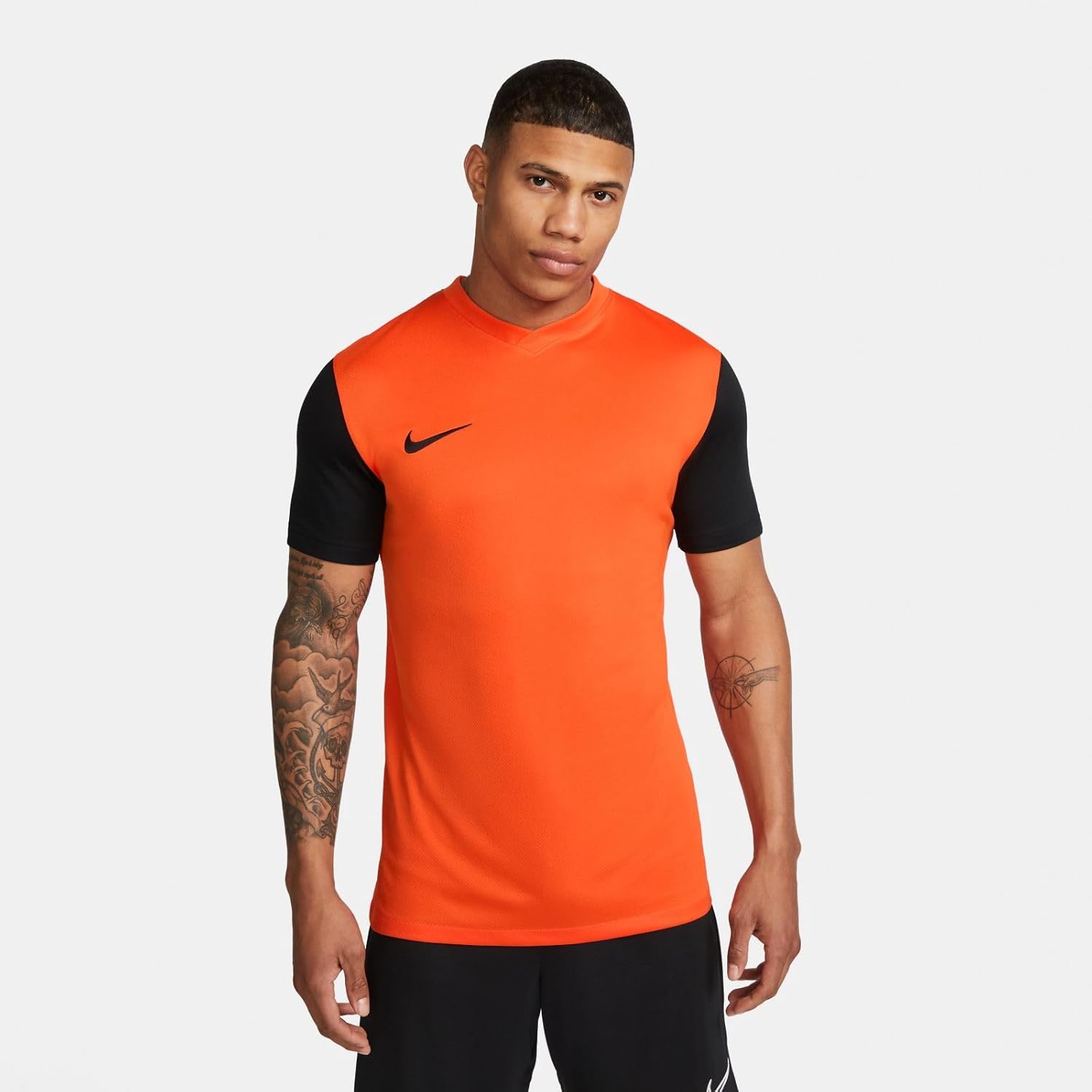 Мужской трикотаж Nike M NK DF Tiempo Prem II JSY SS, Safety Orange/Black/Black — фото 2