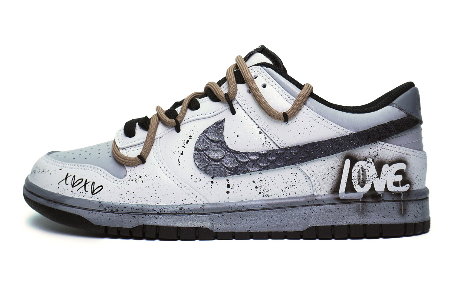 

Кроссовки Nike Dunk Skateboarding Shoes Men Low-top Grey/black, серый