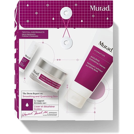 Набор для ухода за кожей The Derm Report on Smoothing and Quenching Skin Hydration Set Skincare Gift Set - Worth £119