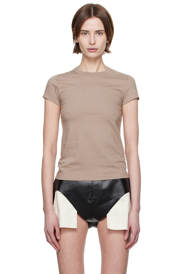 

Футболка кроп Hollywood Level Rick Owens, цвет flesh