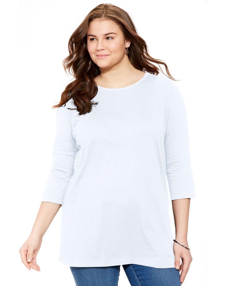 

Женская туника Within Perfect с рукавами три четверти и вырезом-лодочкой Woman Within, White