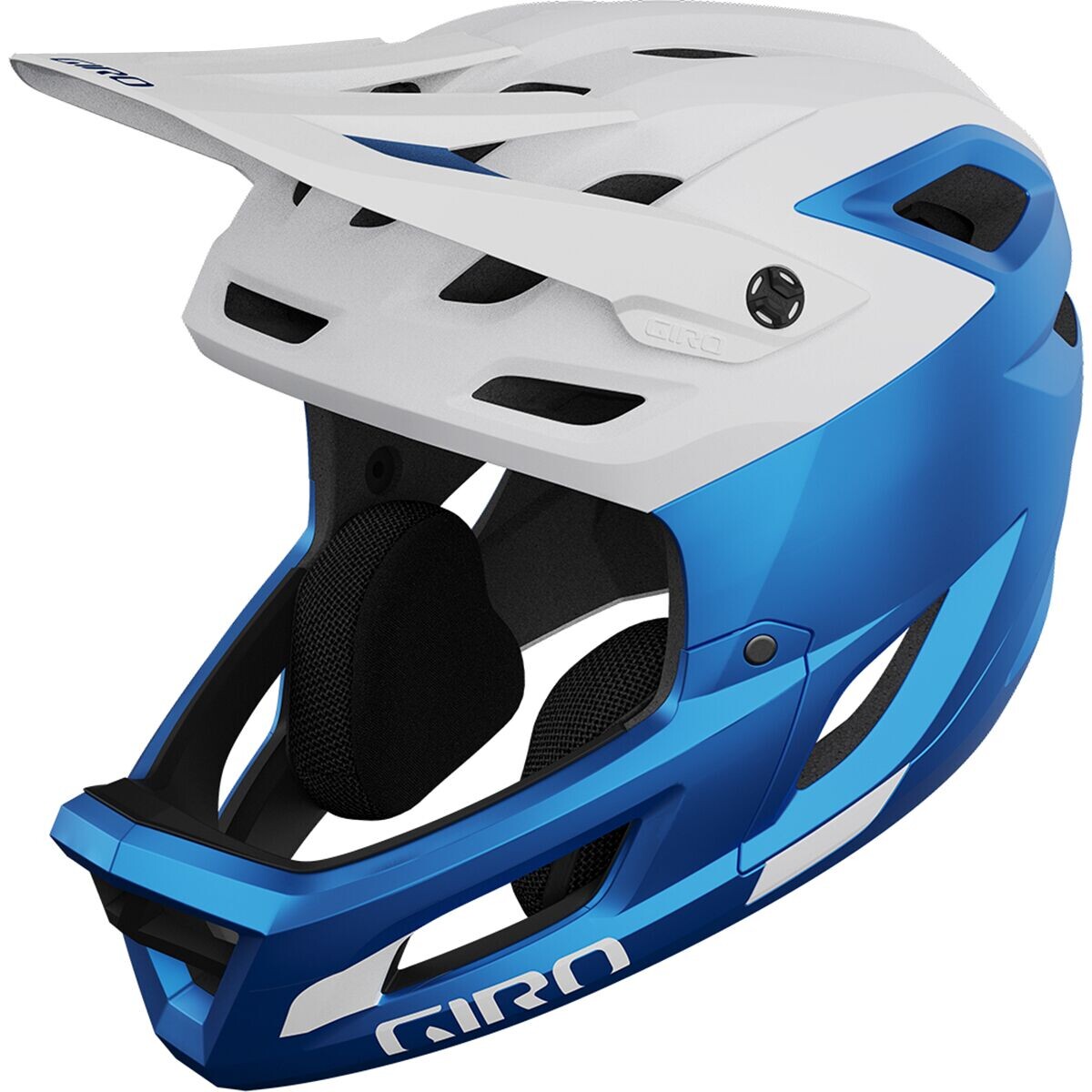 

Коалиционный сферический шлем Giro, цвет matte white/ano blue