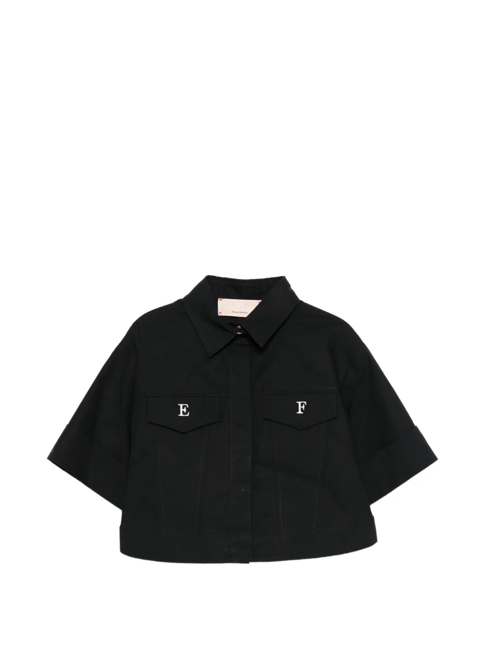 

Укороченный топ с карманом Elisabetta Franchi La Mia Bambina, черный