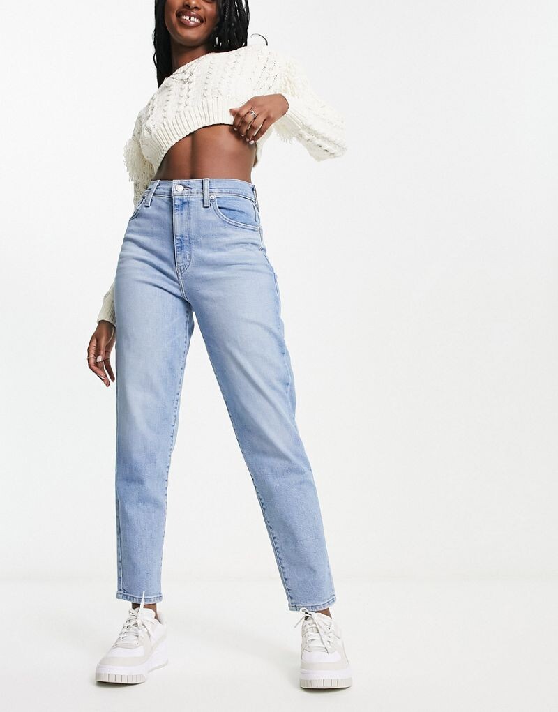 Голубые джинсы для мамы с завышенной талией Levi's — фото 4