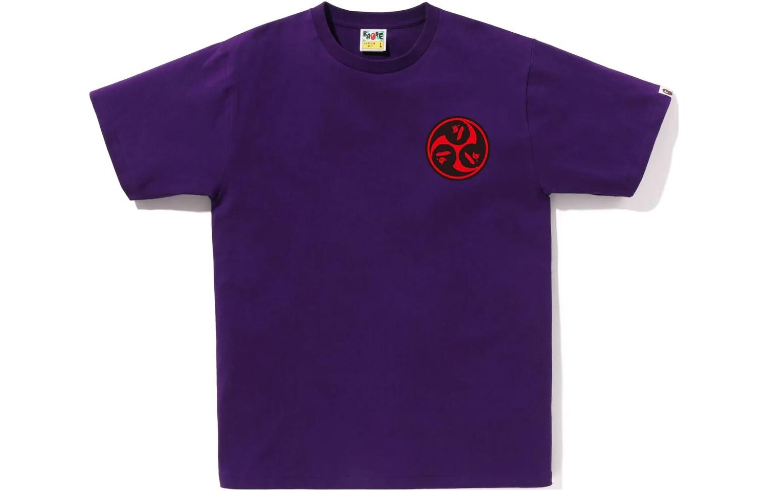 

Футболка BAPE Japan Culture Mitsudomoe A Bathing Ape, фиолетовый