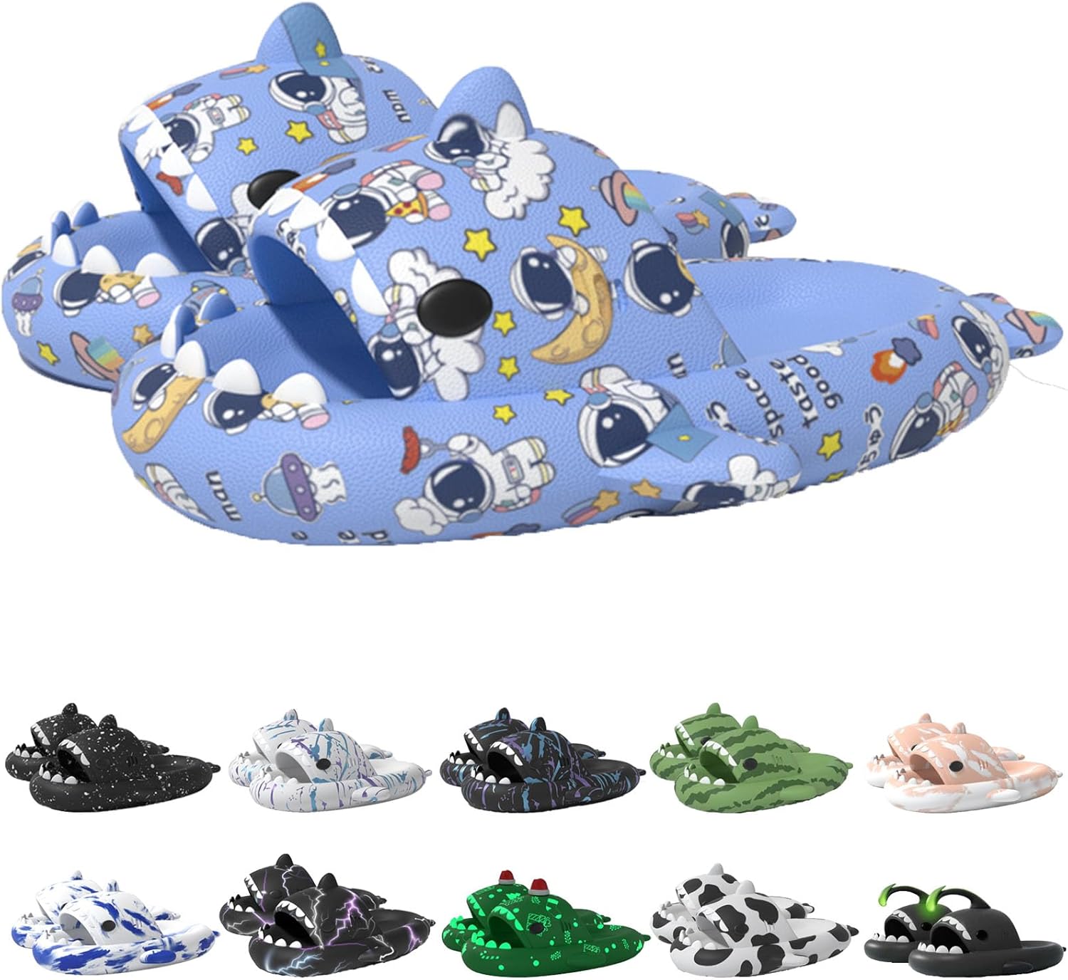 

Оригинальные шлепанцы Sharklas Polares, оригинальные Sharklas, шлепанцы Sharky, шлепанцы с изображением акулы, сандалии Shark Slides для женщин и мужчин Jfxgjuv, синий