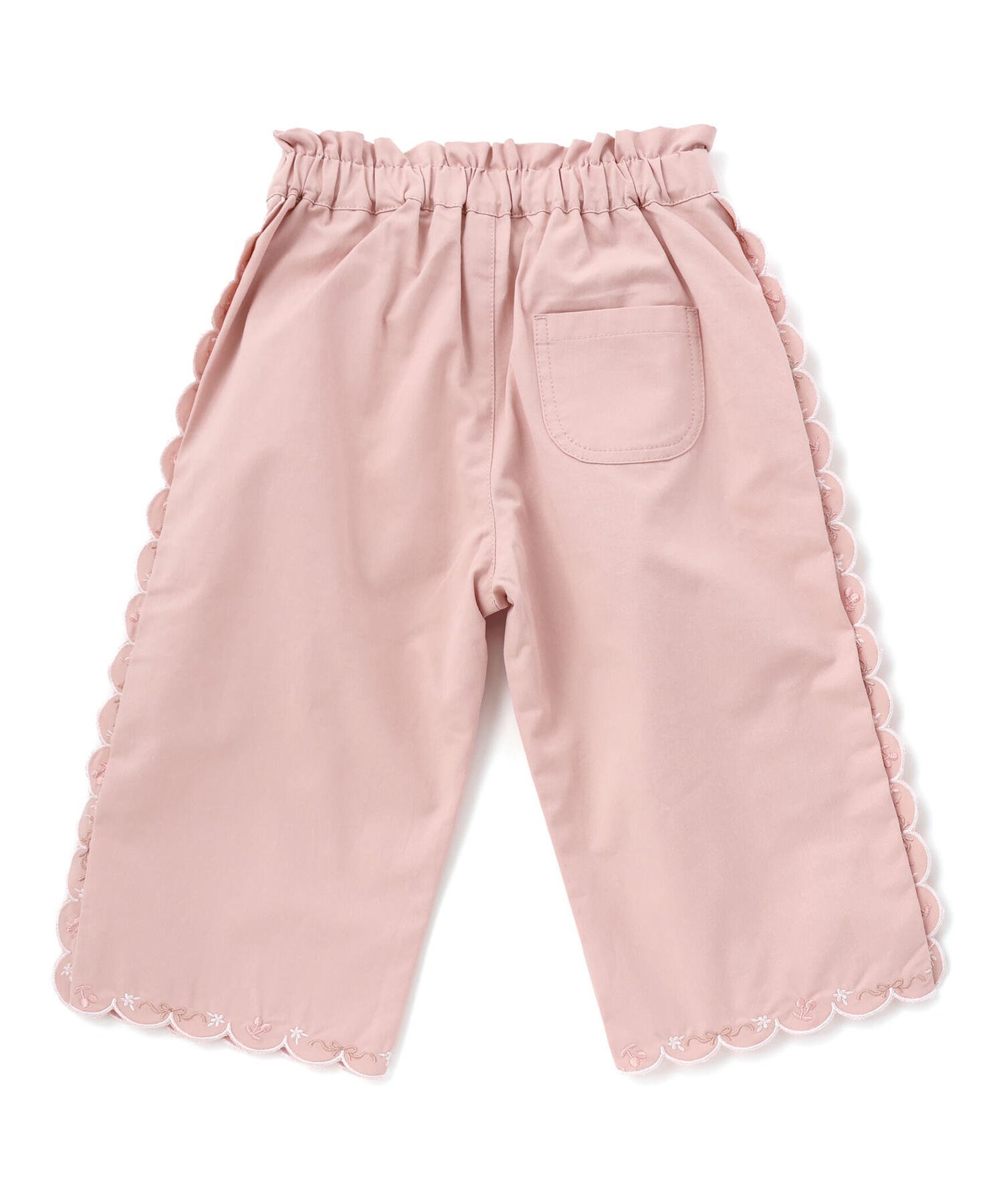 Джинсовые брюки длиной 3/4 с фестончатым краем (90-130 см) SLAP SLIP, Pink — фото 2