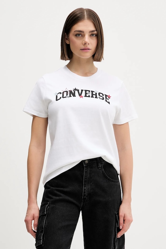 

Хлопковая футболка Converse, белый