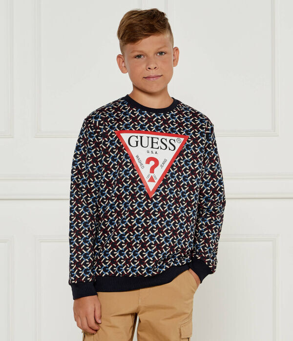 

Толстовка Guess детская с принтом, синий