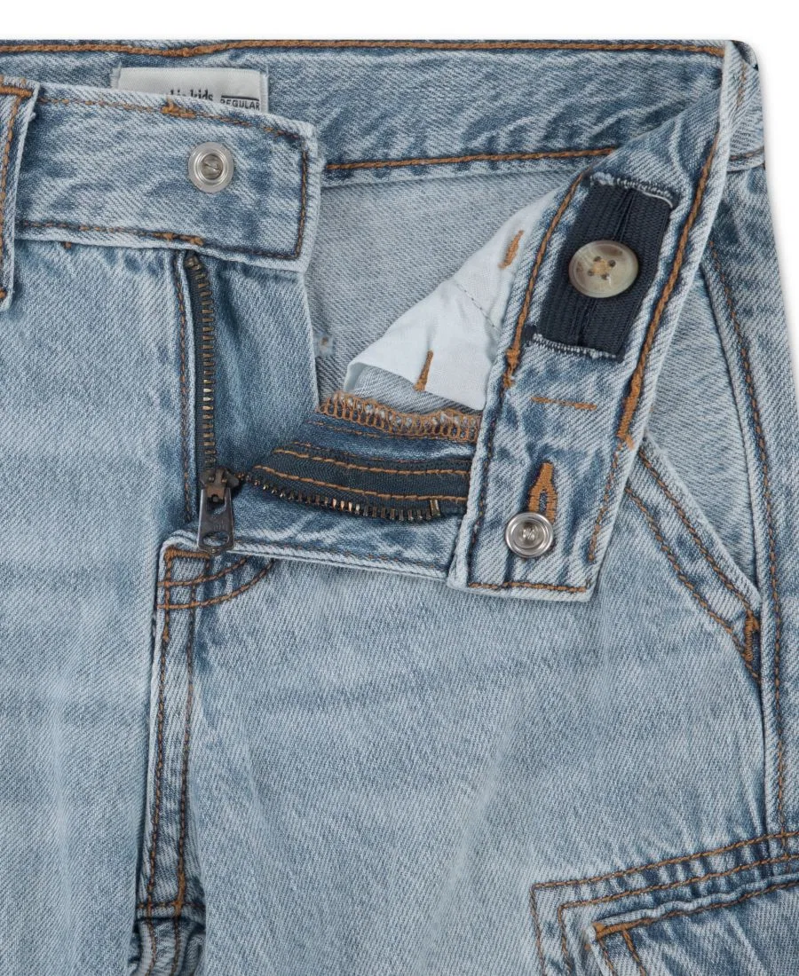 Детские джинсы-карго свободного кроя для мальчиков 2T-5T Abercrombie Kids, синий — фото 3