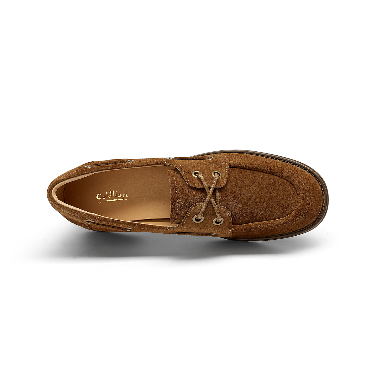 GOLDLION Женские повседневные туфли карамельные, цвет Caramel — фото 3