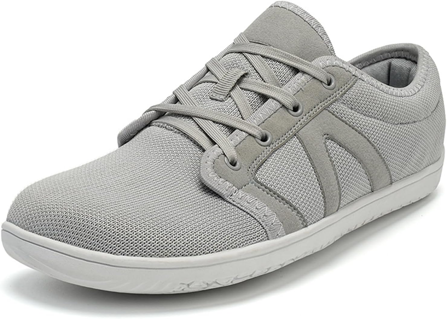 

Мужские широкие минималистичные кеды из холщовой ткани, Плоская подошва, Удобные и дышащие повседневные кроссовки для ходьбы Abborora, светло-серый