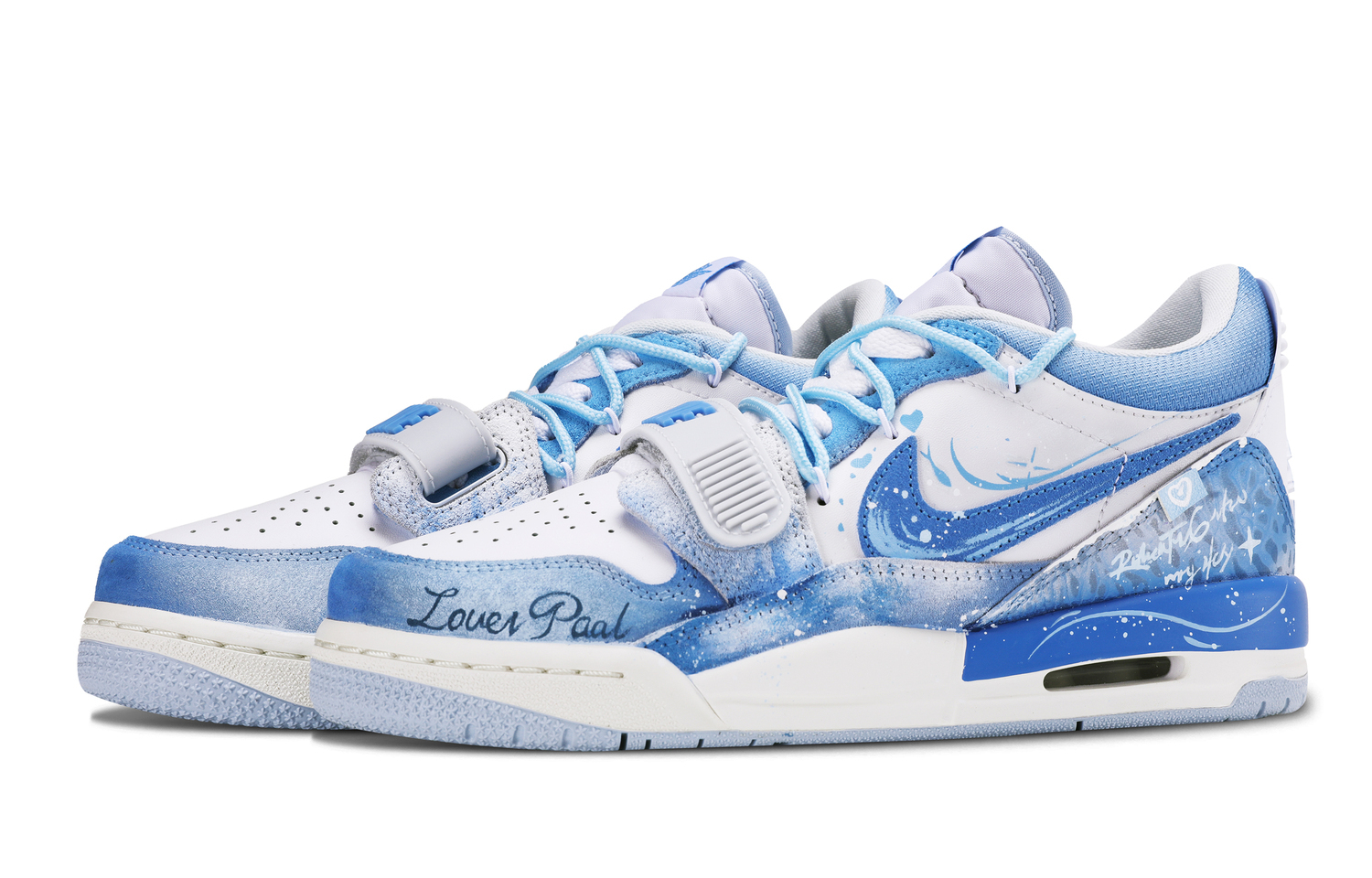 Jordan Легкие детские баскетбольные кроссовки Legacy 312 Blue Tone Fantasy низкие Blue для подростков — фото 4