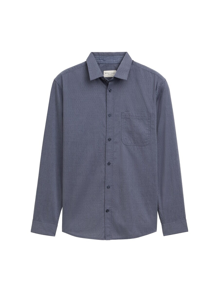 

Повседневная рубашка TOM TAILOR Regular fit Button Up Shirt, темно-серый