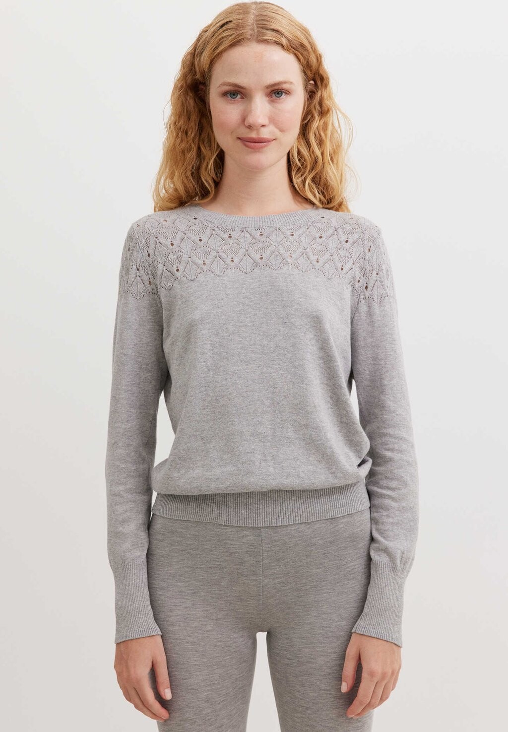 

Свитер вязаный CLARANN Noa Noa, цвет grey melange