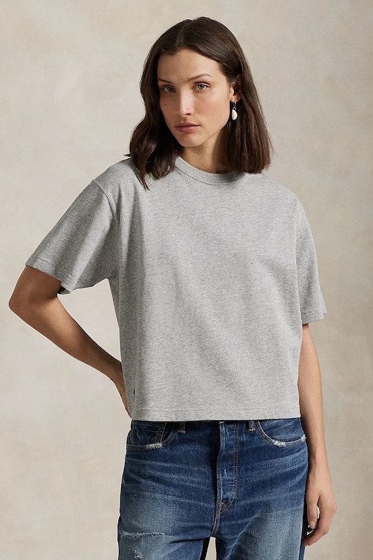 

Хлопковая футболка Polo Ralph Lauren, серый