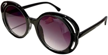 

Винтажные круглые солнцезащитные очки 2027 года, модные, с градиентным переходом цвета и полой оправой, для женщин, для активного отдыха, стильные очки MTZJH, Black-gradient Grey