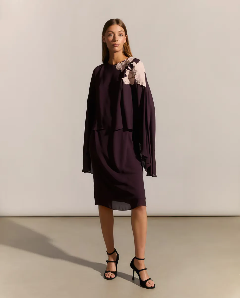 

Короткое платье-кейп Woman Fiesta El Corte Inglés, бордовый