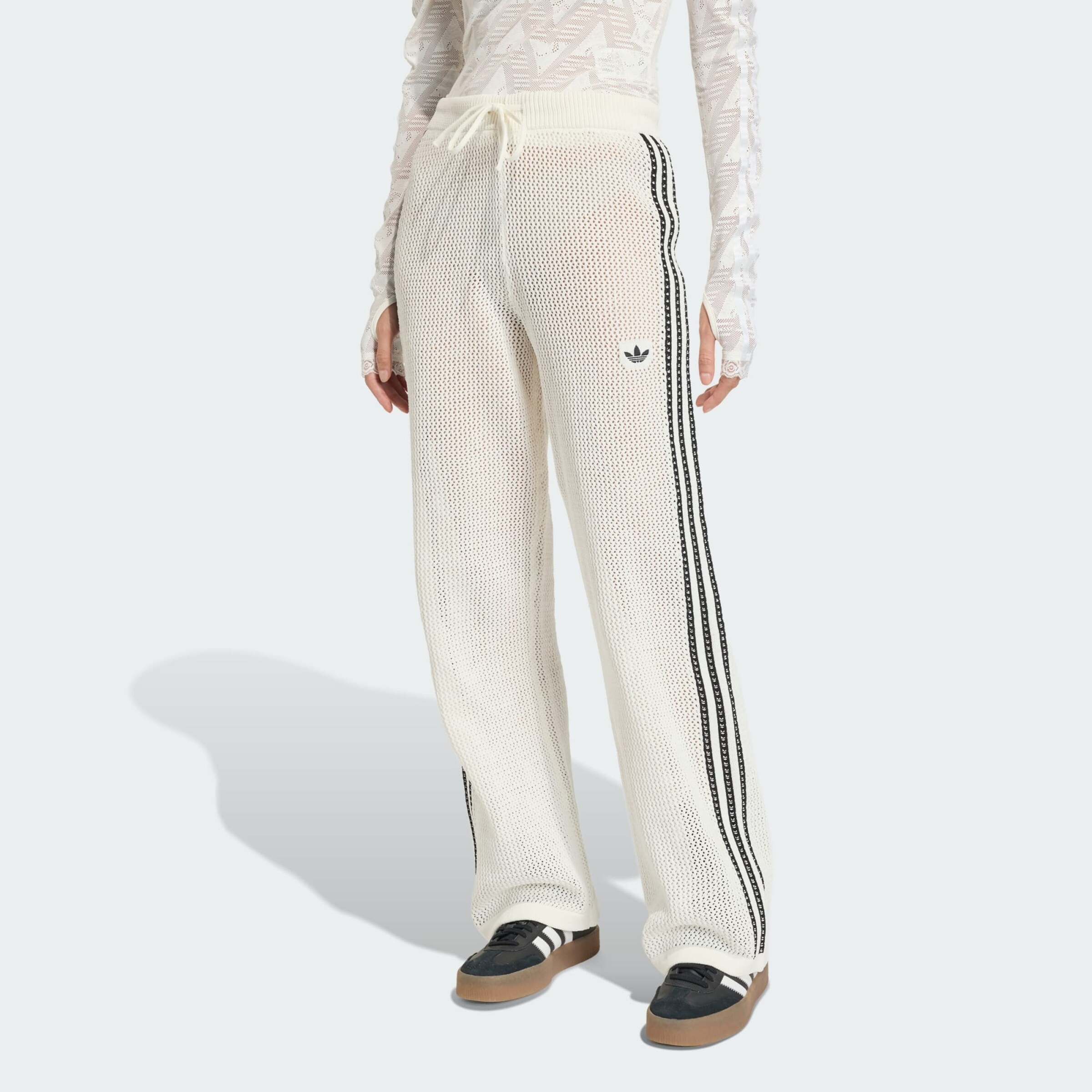 Adidas Originals Широкие брюки 'Firebird' в белом цвете — фото 2