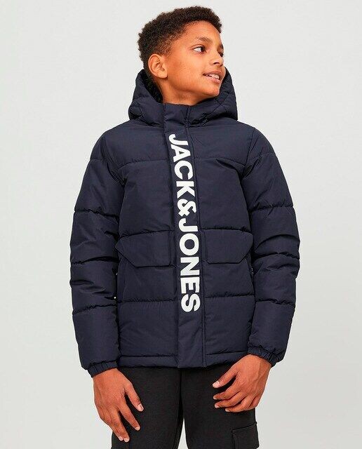 

Пуховик для мальчика Jack & Jones, темно-синий