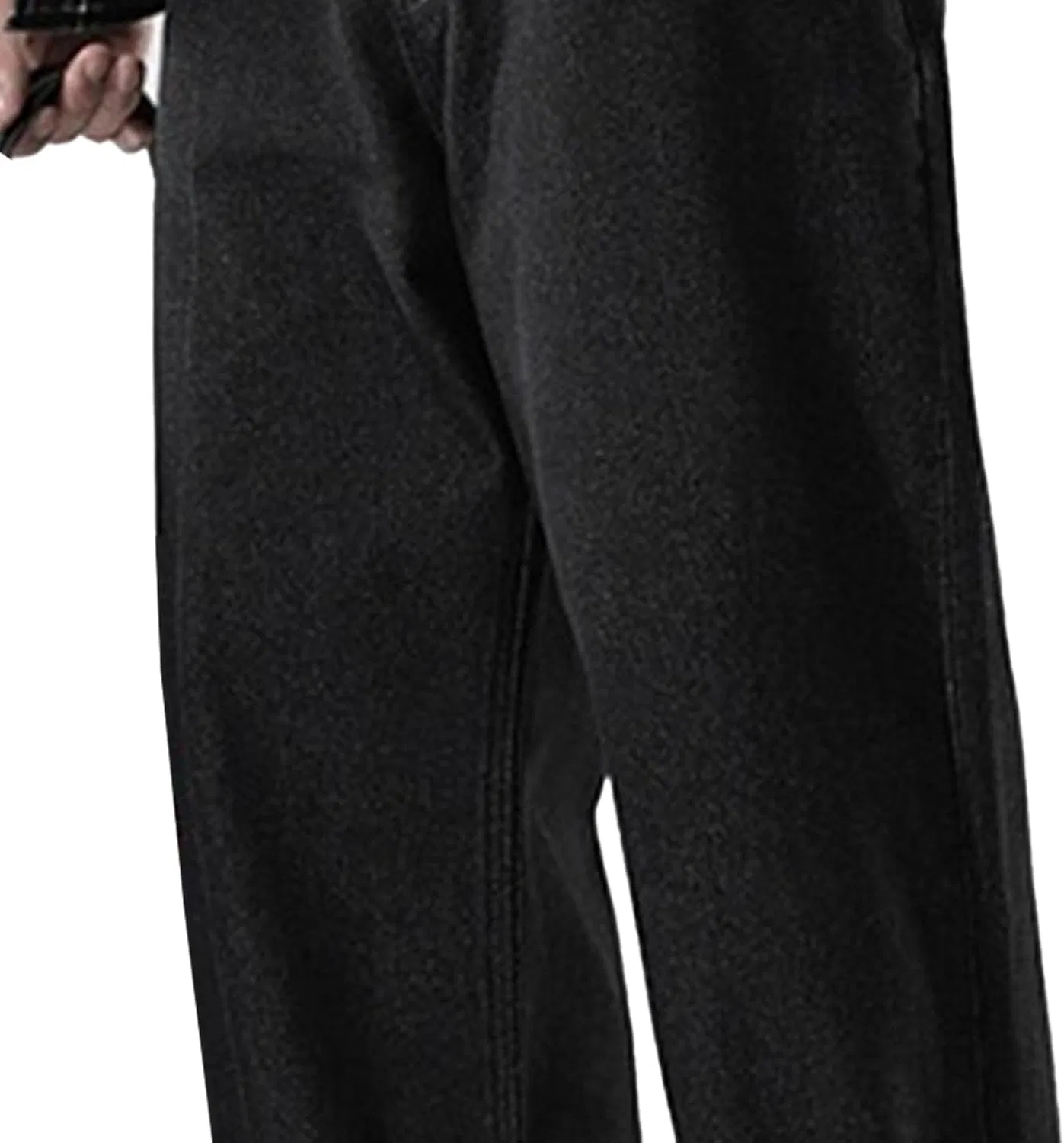 Джинсы широкие Men's Baggy Hip Hop, Black — фото 3