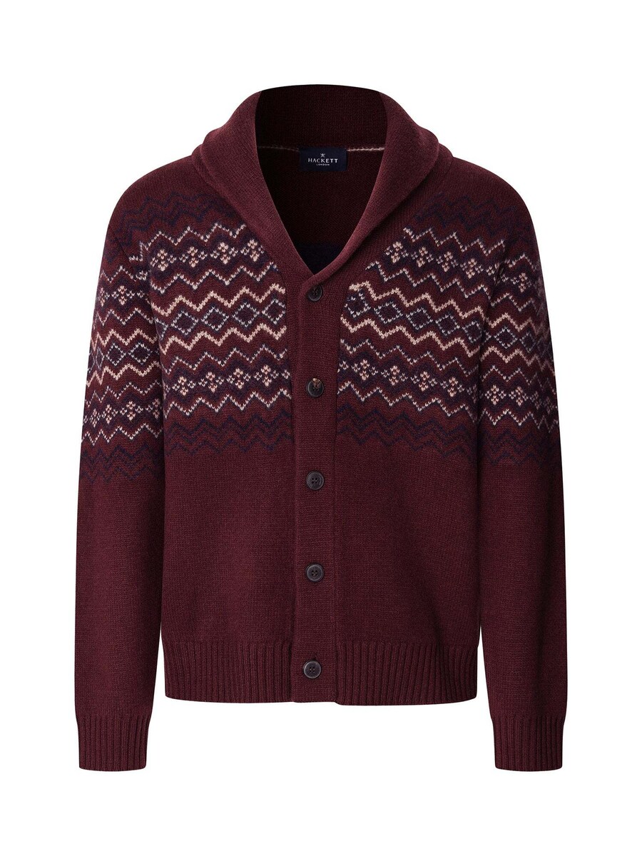 

Вязаный кардиган Hackett London Fairisle, Burgundy