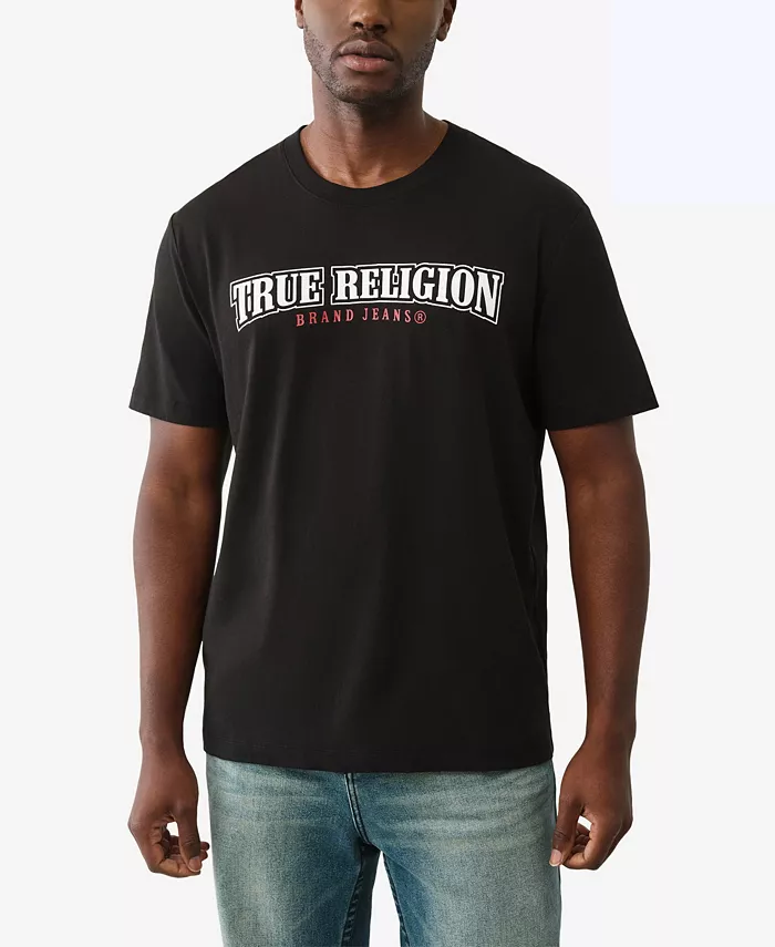 

Мужская футболка с коротким рукавом и принтом Будды True Religion, черный