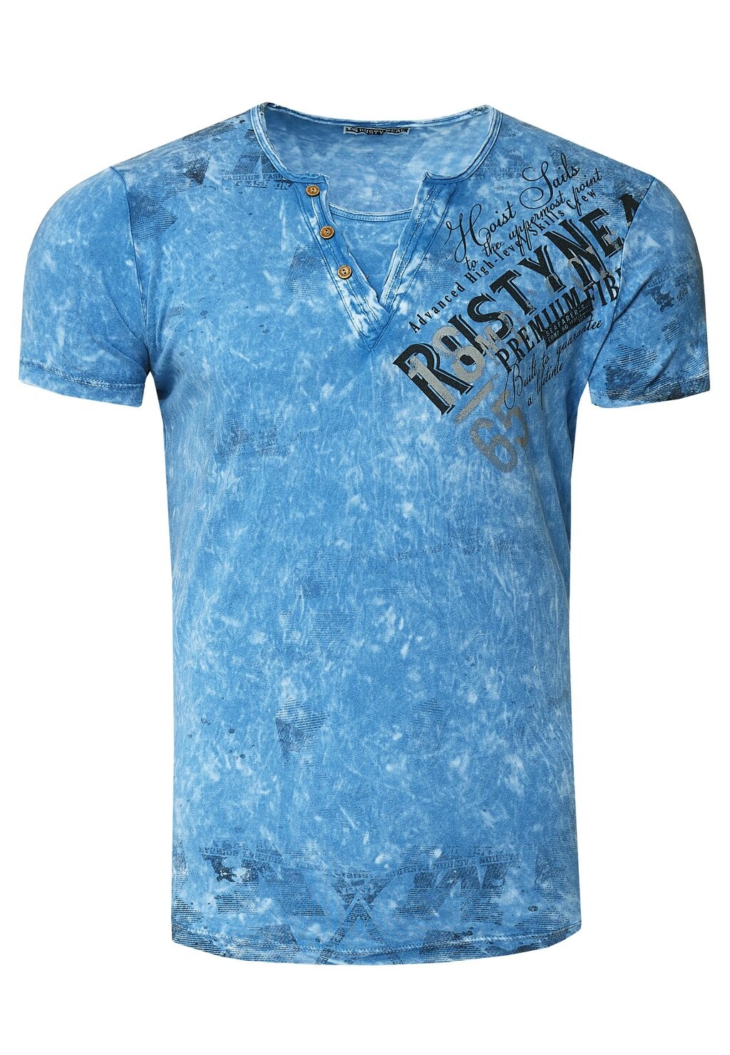 

Футболка с принтом IM USED LOOK MIT V-NECK Rusty Neal, цвет blau