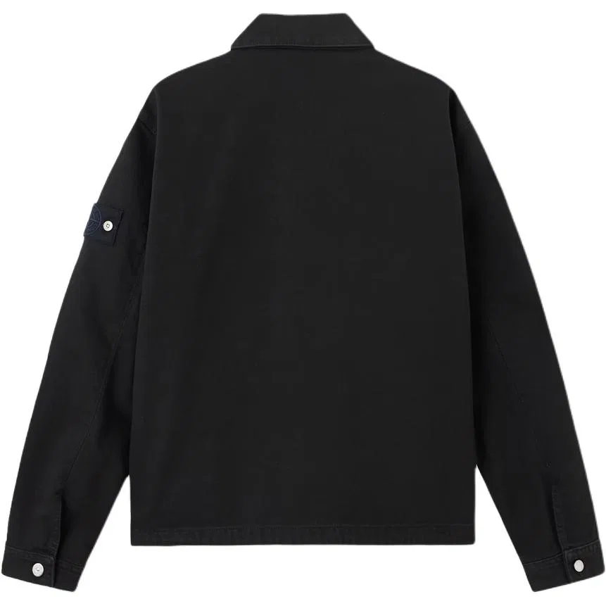 Куртка джинсовая biker garment dyed STONE ISLAND, Black — фото 3