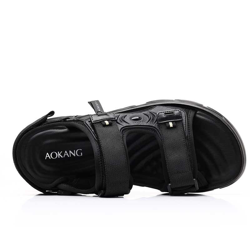 AOKANG Мужские пляжные сандалии Apricot/Army Green в цвете Army Green, цвет Army Green — фото 3