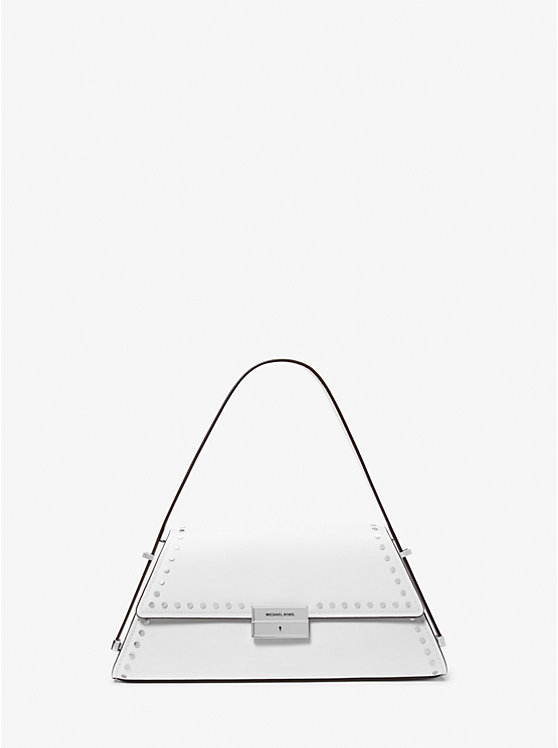 

Сумка через плечо Ludlow среднего размера из кожи с заклепками Michael Kors, белый