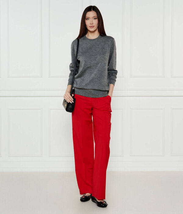 Шерстяной свитер Loose fit Polo Ralph Lauren, серый — фото 2