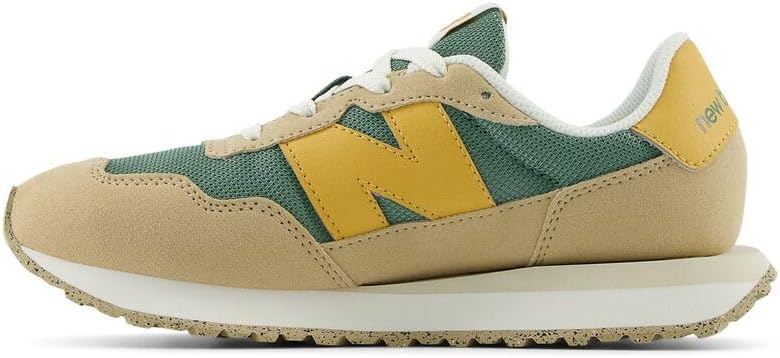 Кроссовки New Balance Kids 237 V1 на шнуровке, Dark Juniper/Dried Apricot — фото 2